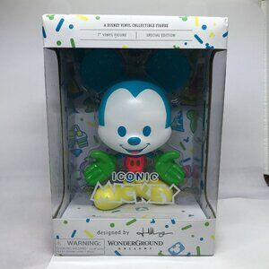 Disney Parks Wonder Ground Iconic Neon Mickey Mouse 7 in Vinyl Jerrod Maruyama